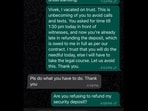 A screenshot of the WhatsApp conversation between the comedian and his landlord. 