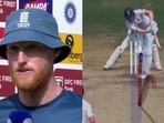 Ben Stokes was not happy with the DRS review on Zak Crawley's LBW decision Ben Stokes was not happy with the DRS review on Zak Crawley's LBW decision