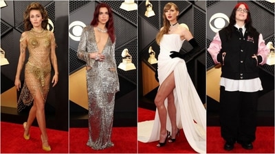 Attention music lovers and fashionistas! The 2024 Grammy Awards are here. Music's biggest night is taking place at the Crypto.com Arena in Los Angeles. The event kicked off with some of the biggest stars hitting the red carpet and making their fans swoon. From Dua Lipa, Miley Cyrus to Taylor Swift and Billie Eilish, let's take look at who wore what to the 66th Grammys.. Don't forget to take fashion notes. Attention music lovers and fashionistas! The 2024 Grammy Awards are here. Music's biggest night is taking place at the Crypto.com Arena in Los Angeles. The event kicked off with some of the biggest stars hitting the red carpet and making their fans swoon. From Dua Lipa, Miley Cyrus to Taylor Swift and Billie Eilish, let's take look at who wore what to the 66th Grammys.. Don't forget to take fashion notes.