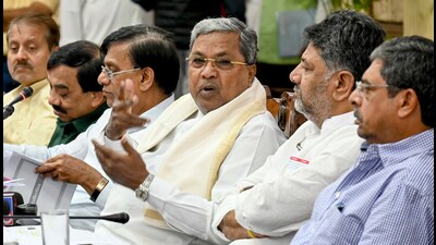 CM Siddaramaiah and deputy CM DK Shivakumar address a joint press conference on budget (ANI) CM Siddaramaiah and deputy CM DK Shivakumar address a joint press conference on budget (ANI)