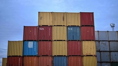 Stacks of containers at a freight port. (AFP Photo)