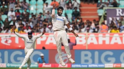 India's Jasprit Bumrah celebrates the wicket of Ben Foakes (AP) India's Jasprit Bumrah celebrates the wicket of Ben Foakes (AP)
