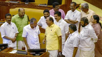 Kerala finance minister KN Balagopal before presenting the budget. (PTI) Kerala finance minister KN Balagopal before presenting the budget. (PTI)