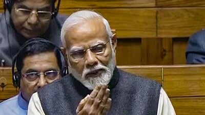 Prime Minister Narendra Modi replies to the 'Motion of Thanks' on the President's address in Lok Sabha during the Budget session of Parliament, in New Delhi, Monday (PTI) Prime Minister Narendra Modi replies to the 'Motion of Thanks' on the President's address in Lok Sabha during the Budget session of Parliament, in New Delhi, Monday (PTI)