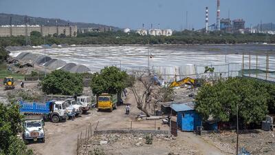Mumbai, India - June 07, 2023: A committee appointed by the National Green Tribunal (NGT) has found that about 100-acre ecologically sensitive salt pan land, portions of which have now given way to mangroves, has been encroached by way of erecting huts, cabins and debris dumping, at Wadala, in Mumbai, India, on Wednesday, June 07, 2023. (Photo by Satish Bate/ Hindustan Times) (Satish Bate/HT PHOTO) Mumbai, India - June 07, 2023: A committee appointed by the National Green Tribunal (NGT) has found that about 100-acre ecologically sensitive salt pan land, portions of which have now given way to mangroves, has been encroached by way of erecting huts, cabins and debris dumping, at Wadala, in Mumbai, India, on Wednesday, June 07, 2023. (Photo by Satish Bate/ Hindustan Times) (Satish Bate/HT PHOTO)