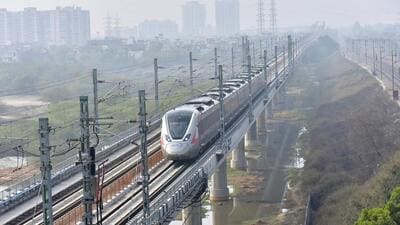 Plans are also afoot to link the RRTS in Ghaziabad to the upcoming Noida airport. In this context, a feasibility report has proposed 11 RRTS stations on the 72.2km link and as well as a 15-station local metro module, officials said. (Sakib Ali/HT Photo) Plans are also afoot to link the RRTS in Ghaziabad to the upcoming Noida airport. In this context, a feasibility report has proposed 11 RRTS stations on the 72.2km link and as well as a 15-station local metro module, officials said. (Sakib Ali/HT Photo)