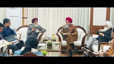 Punjab Vidhan Sabha speaker Kultar Singh Sandhwan during a meeting. (Source: X)