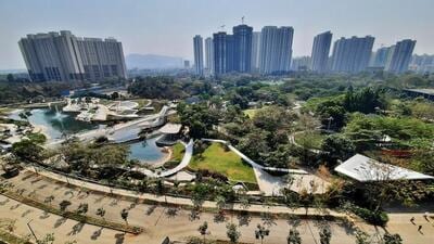 Thane, India - February ,05, 2024: The Thane Municipal Corporation has constructed a Grand Central Park at kolshet road in Thane on 20 acres of land and it will soon be open to the citizens ,in Thane, in Mumbai, India, on, Monday, February ,05, 2024. ( Praful Gangurde / HT Photo ) Thane, India - February ,05, 2024: The Thane Municipal Corporation has constructed a Grand Central Park at kolshet road in Thane on 20 acres of land and it will soon be open to the citizens ,in Thane, in Mumbai, India, on, Monday, February ,05, 2024. ( Praful Gangurde / HT Photo )
