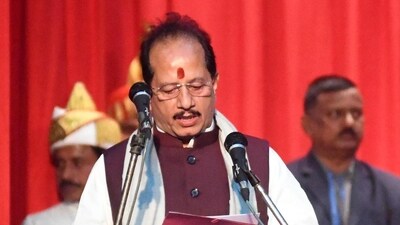 BJP deputy chief minister Vijay Kumar Sinha. ((Santosh Kumar/ Hindustan Times))