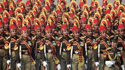Women were in the driver’s seat at the Republic Day parade and 80% of all activities involved them, including the heralding of the parade by 112 women artistes (HT File) Women were in the driver’s seat at the Republic Day parade and 80% of all activities involved them, including the heralding of the parade by 112 women artistes (HT File)