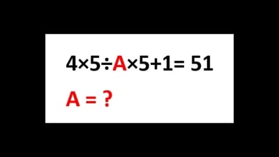 Brain Teaser: Are you a pro at maths? Find the value of A in five seconds. (X/@ezdailyquiz)