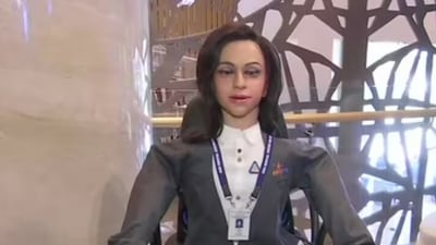 Female robot Vyommitra designed for India's Gaganyaan mission. (ANI/File) Female robot Vyommitra designed for India's Gaganyaan mission. (ANI/File)