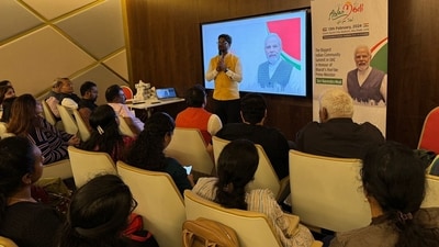 During his visit to the UAE, PM Modi will address the Indian diaspora at 'Ahlan Modi' on February 13, a day before the temple inauguration. (X/@AhlanModi2024) During his visit to the UAE, PM Modi will address the Indian diaspora at 'Ahlan Modi' on February 13, a day before the temple inauguration. (X/@AhlanModi2024)