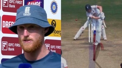 Ben Stokes was not happy with the DRS review on Zak Crawley's LBW decision Ben Stokes was not happy with the DRS review on Zak Crawley's LBW decision