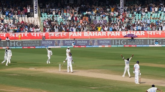 Tom Hartley led a late resistance from England, even putting up their best partnership of the innings with Foakes. However, Mukesh Kumar and then Bumrah took the remaining wickets to seal victory for India.&nbsp;(AP)