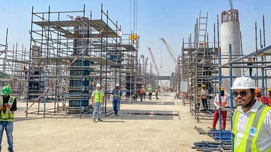 The construction site of the Noida International Airport (ANI)