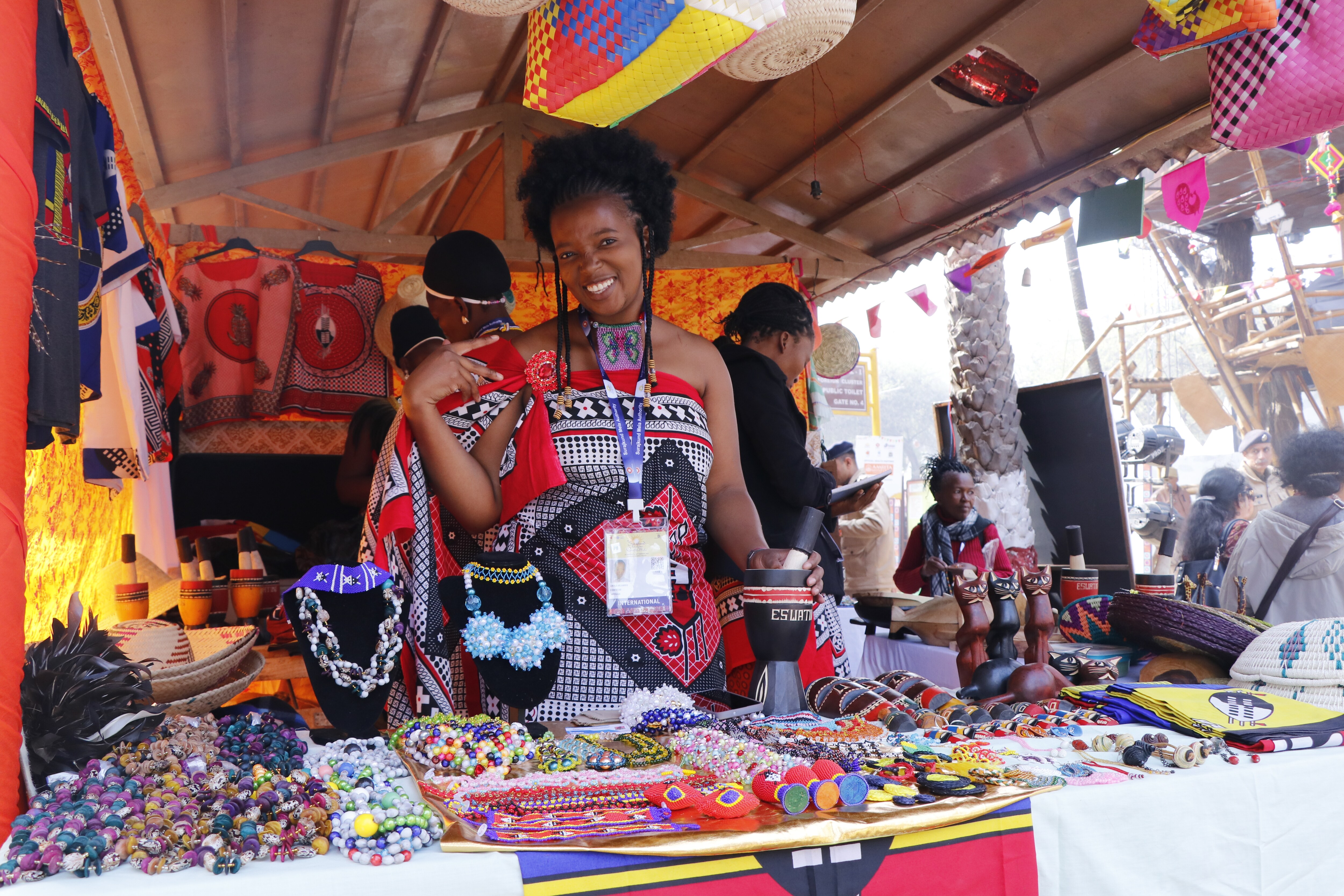 Artisans and artistes from approximately 50 countries are participating here. While Tanzania is the Partner Nation, Gujarat is the Theme State of the fair this year. (Photo: Dhruv Sethi )