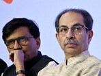 Shiv Sena (Uddhav Balasaheb Thackeray) Chief Uddhav Thackeray with party leaders Sanjay Raut and Aaditya Thackeray during the 'Janata Nyayalaya', in Mumbai. Shiv Sena (Uddhav Balasaheb Thackeray) Chief Uddhav Thackeray with party leaders Sanjay Raut and Aaditya Thackeray during the 'Janata Nyayalaya', in Mumbai.