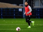 Inter Miami's Argentine forward Lionel Messi takes part in a training section Inter Miami's Argentine forward Lionel Messi takes part in a training section