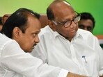 A file photo of Sharad Pawar with Ajit Pawar