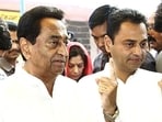 Kamal Nath and his son Nakul Nath
