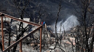 The fires seemed to have subsided by Monday morning after burning intensely since Friday on the eastern edge of the city of Viña del Mar. (REUTERS)