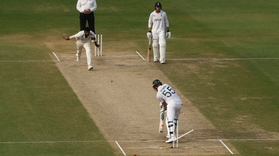 England's Ben Stokes is bowled out by India's Jasprit Bumrah (REUTERS)