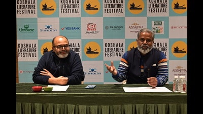 Director Amitabh Singh Baghel with Founder and Mentor Prashant Kumar Singh addressed the press conference on Tuesday. (Mustaq Ali/Hindustan Times) Director Amitabh Singh Baghel with Founder and Mentor Prashant Kumar Singh addressed the press conference on Tuesday. (Mustaq Ali/Hindustan Times)