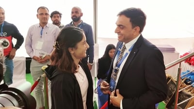 RSPB secretary Prem Chand Lochab with Vinesh Phogat during National Wrestling Championships in Jaipur. RSPB secretary Prem Chand Lochab with Vinesh Phogat during National Wrestling Championships in Jaipur.