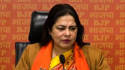 Union Minister Meenakshi Lekhi addresses a press conference at BJP headquarters in New Delhi, Tuesday (PTI) Union Minister Meenakshi Lekhi addresses a press conference at BJP headquarters in New Delhi, Tuesday (PTI)