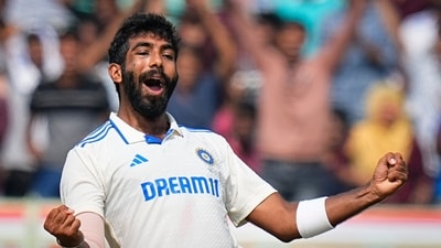 India's bowler Jasprit Bumrah celebrates the wicket of England's batter Ben Foakes (PTI) India's bowler Jasprit Bumrah celebrates the wicket of England's batter Ben Foakes (PTI)