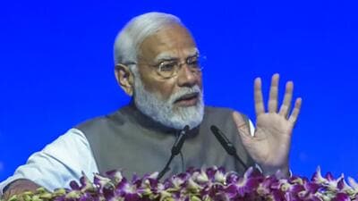 Panaji: Prime Minister Narendra Modi addresses the inauguration of the India Energy Week 2024 on Tuesday. (PTI) Panaji: Prime Minister Narendra Modi addresses the inauguration of the India Energy Week 2024 on Tuesday. (PTI)