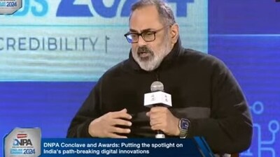 DNPA Conclave & Awards 2024: Rajeev Chandrasekhar speaks at the conclave. DNPA Conclave & Awards 2024: Rajeev Chandrasekhar speaks at the conclave.
