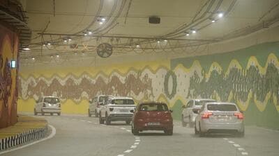 The Pragati Maidan tunnel in New Delhi. (HT PHOTO) The Pragati Maidan tunnel in New Delhi. (HT PHOTO)