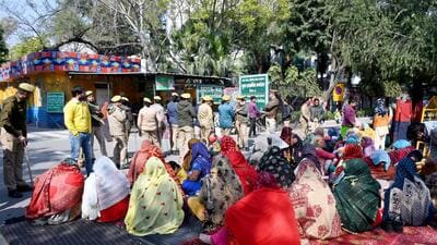 The authority has scrapped the group housing scheme, changed the land use of around 10. 45 hectares to appease farmers, who have been staging protest outside the authority’s sector 6 office since the past two months demanding better rehabilitation facilities, hiked land compensation and other benefits. (Sunil Ghosh/HT Photo) The authority has scrapped the group housing scheme, changed the land use of around 10. 45 hectares to appease farmers, who have been staging protest outside the authority’s sector 6 office since the past two months demanding better rehabilitation facilities, hiked land compensation and other benefits. (Sunil Ghosh/HT Photo)