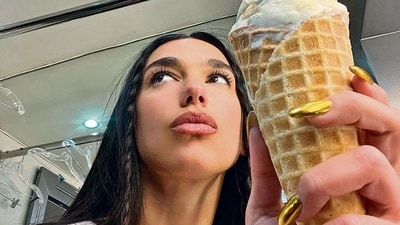 Dua Lipa recently revealed her fave ice cream on a show and it was offbeat, alright! (X) Dua Lipa recently revealed her fave ice cream on a show and it was offbeat, alright! (X)