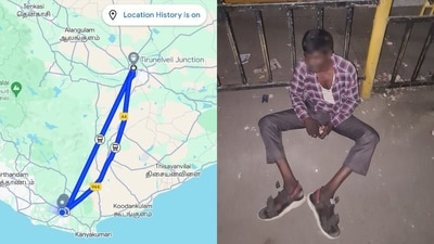 Tamil Nadu: Engineer tracked down the thief (right) with the help of Google Maps. (X/@rajbhagatt) Tamil Nadu: Engineer tracked down the thief (right) with the help of Google Maps. (X/@rajbhagatt)