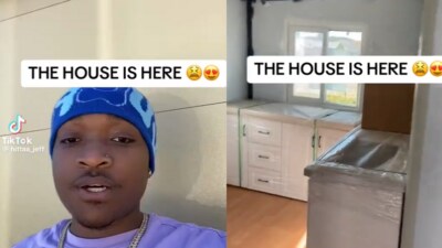 Jeffrey Bryant gave netizens a home tour of the foldable house he bought from Amazon. (X/@rahsh33m)
