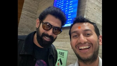 Rana Daggubati with OYO founder Ritesh Agarwal. (X/@Ritesh Agarwal ) Rana Daggubati with OYO founder Ritesh Agarwal. (X/@Ritesh Agarwal )