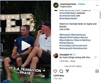 Uh oh! Ritika Sajdeh is not on board with Mark Boucher's statement it seems (Screengrab) Uh oh! Ritika Sajdeh is not on board with Mark Boucher's statement it seems (Screengrab)