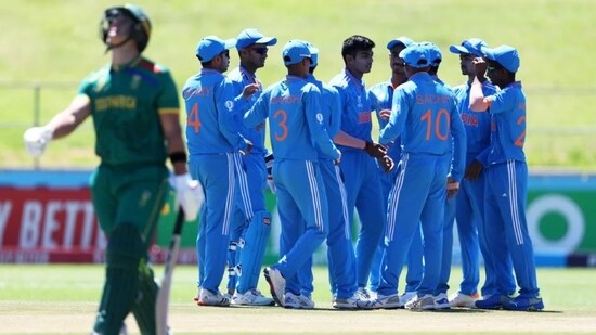 Raj Limbani opened India's account in the first semi-final against the Proteas&nbsp;(Getty Images)