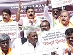 Karnataka BJP protests in Bengaluru countering Cong's New Delhi protest