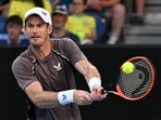 Andy Murray in action during his first round match against Argentina's Tomas Martin Etcheverry