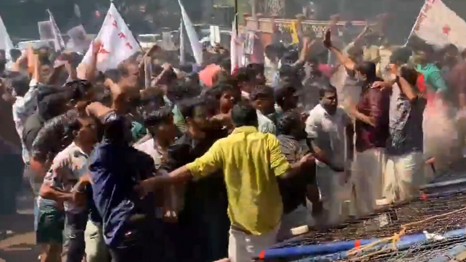 Godse row: Water cannon used on protesters seeking action against NIT professor - Vimarsana News