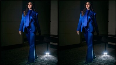 On Wednesday, Shilpa gave her followers a mid-week treat as the actress took to Instagram and uploaded a series of stunning pictures accompanied by the caption 'Royal Blue'. In the post, Shilpa can be seen looking like the ultimate boss lady in a shiny blue pantsuit. (Instagram/@theshilpashetty) On Wednesday, Shilpa gave her followers a mid-week treat as the actress took to Instagram and uploaded a series of stunning pictures accompanied by the caption 'Royal Blue'. In the post, Shilpa can be seen looking like the ultimate boss lady in a shiny blue pantsuit. (Instagram/@theshilpashetty)