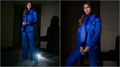 Shilpa Shetty is a fashionista at heart, who is always nailing style goals like a pro. Whether it's her ethnic looks in sartorial sarees or boss babe vibes in chic pantsuits, the stylish diva can pull off any look to perfection. Shilpa is quite active on social media and her glam Insta-diaries filled with fashion-forward looks are a treasure trove of style inspiration for all her followers. Whenever the actress steps out, she makes sure to turn heads with her undeniable beauty and incredible fashion sense. Her latest look in a blue pantsuit is no exception and is sure to leave you in awe. Scroll down to take some fashion notes. (Instagram/@theshilpashetty) Shilpa Shetty is a fashionista at heart, who is always nailing style goals like a pro. Whether it's her ethnic looks in sartorial sarees or boss babe vibes in chic pantsuits, the stylish diva can pull off any look to perfection. Shilpa is quite active on social media and her glam Insta-diaries filled with fashion-forward looks are a treasure trove of style inspiration for all her followers. Whenever the actress steps out, she makes sure to turn heads with her undeniable beauty and incredible fashion sense. Her latest look in a blue pantsuit is no exception and is sure to leave you in awe. Scroll down to take some fashion notes. (Instagram/@theshilpashetty)