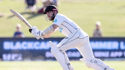 Kane Williamson bats during day three of the first cricket test match between New Zealand and South Africa at the Bay Oval in Mount Maunganui (AFP)