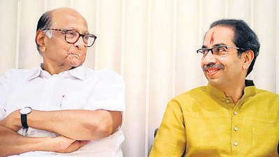 Maharashtra, Dec 12 (ANI): Maharashtra Chief Minister Uddhav Thackeray meets and wishes NCP chief Sharad Pawar on his 79th birthday, in Mumbai on Thursday. (ANI Photo) Maharashtra, Dec 12 (ANI): Maharashtra Chief Minister Uddhav Thackeray meets and wishes NCP chief Sharad Pawar on his 79th birthday, in Mumbai on Thursday. (ANI Photo)