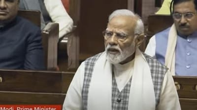 PM Modi speaking in the Rajya Sabha in the motion of thanks on the President's Address