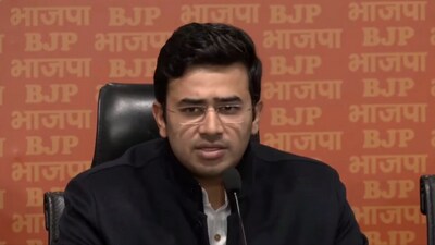Tejasvi Surya held a press conference on Wednesday after the Congress party's protest in Delhi. Tejasvi Surya held a press conference on Wednesday after the Congress party's protest in Delhi.